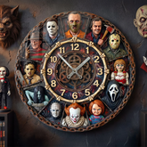 Villain Wall Clock - Personalized Gifts For Horror Lovers