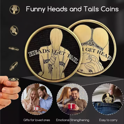 🔥This Week's Special Offer 49% OFF-🤣Funny Heads and Tails Coins