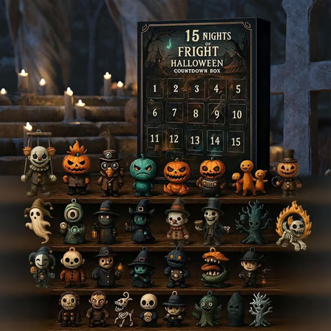 👻31 Nights of Fright Halloween Countdown Box – Spooky Figurines & Surprises Every Night! 🕷️🕸️
