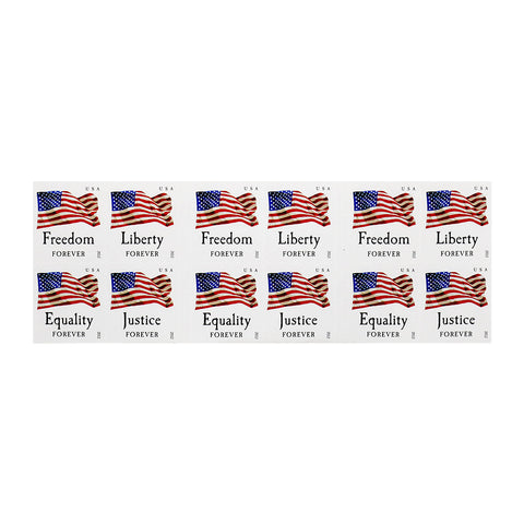 2012 USPS Forever Stamps Four Flags Flag and Equality