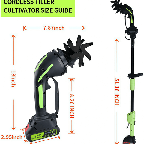 🔥Last Day Promotion 49% OFF🔥 2-IN-1 Cordless Tiller & Cultivator with Extension Pole